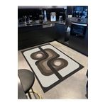 rugs modern Mira 999 Kahverengi Bej Soyut Desenli Dokuma Taban Tasarım Halı, 120 x 200