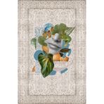 rugs modern Mira Bej Vintage Yaprak ve Sütun Figürlü Dokuma Taban Dekoratif Halı Mira 1480, 100 x 200