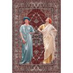 Rugs Modern Mira Eski Dönem Kadınları Bordo Vintage Dokuma Taban Dekoratif Halı Mira 1477 - Renkli - 150 x 300 cm