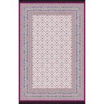 rugs modern Mira Pembe Temalı Çapraz Geleneksel Çiçek Motif Etnik Desenli Vintage Dekoratif Halı Mira 1597, 140 x 200