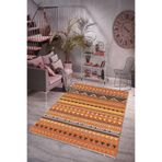 rugs modern Mira T-506 Etnik Desenli Turuncu Halı, 80 x 150