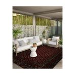 rugs modern Mira Vintage Bordo Siyah Çiçek Desenli Dokuma Taban Yıkanabilir Halı miravintage02, 100 x 250