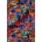 rugs modern Mixed Coloring Carpet Temalı Desenli Dokuma Taban Halı ve Yıkanabilir Halı miravip10226, 100 x 300
