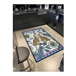 rugs modern Modern Çiçekli Yapraklı Çita Hayvan Desenli Dekoratif Halı miravip295, 75 x 300