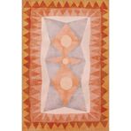 rugs modern Modern Etnik Turuncu Renkli Desenli Yıkanabilir Dokuma Taban Halı miravip8100, 140 x 200