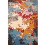 rugs modern Modern Renkli Dünya Haritası Desenli Dokuma Taban Yıkanabilir Halı miravip9189, 75 x 150