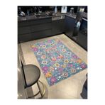 rugs modern Modern Sarı Floral Çiçekli Yapraklı Renkli Geleneksel Dokuma Taban Ve Dekoratif Halı Miravip615, 150 x 150