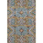 rugs modern Modern Sarı Geometrik Desenli Dekoratif ve Dokuma Taban Yıkanabilir Halı miravip8896, 75 x 200