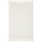 rugs modern Moroccan 9009 Ekru Hasır Görünüm Ekru Püsküllü Modern Kilim, 77 x 300