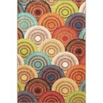 rugs modern Multy Renklerinde Daire Geometrik Desenli Dekoratif Halı 4114, 150 x 300