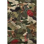 rugs modern Orman Temalı Tukan Kuşu Ve Ağaç Desenli Modern Dekoratif Halı 3541, 120 x 120