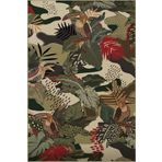 rugs modern Orman Temalı Tukan Kuşu ve Ağaç Desenli Modern Dekoratif Halı 3541, 120 x 180