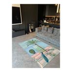 rugs modern Palmiye Tavus Kuşu Etnik Tema Dijital Baskı Dekoratif Dokuma Taban Halı Mira 1285, 100 x 300