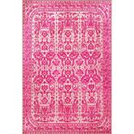 rugs modern Pembe Bej Temalı Motifli Etnik Desenli Vintage Dekoratif Halı 3446, 100 x 150