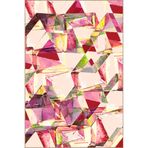 rugs modern Pembe Geometrik Temalı Desenli Dokuma Taban Halı ve Yıkanabilir Halı miravip10041, 150 x 300