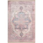 rugs modern Pembe Mavi Temalı Geleneksel Motif Etnik Desenli Vintage Dekoratif Halı 1975, 100 x 200