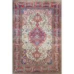 rugs modern Pembe Temalı Geleneksel Motif Etnik Çiçek Desenli Vintage Dekoratif Halı 3311, 100 x 250