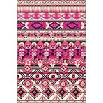 rugs modern Pembe Temalı Geleneksel Motif Etnik Desenli Vintage Dekoratif Halı 4660, 150 x 150