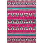 rugs modern Pembe Temalı Karma Geometrik Desenli Modern Dekoratif Halı 4714, 155 x 230