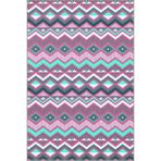 rugs modern Pembe Temalı Zik Zak Geometrik Desenli Modern Dekoratif Halı 4690, 100 x 250