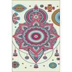 rugs modern Pembe Yıldızlı Temalı Desenli Dokuma Taban Halı ve Yıkanabilir Halı miravip10064, 140 x 200
