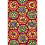 rugs modern Renkli Altıgen Geometrik Desenli Dekoratif ve Dokuma Taban Halı miravip48, 75 x 300