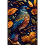 rugs modern Renkli Kuş Uçan Hayvan Desenli Dokuma Taban Halı miravip8189, 75 x 200