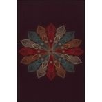 rugs modern Renkli Yapraklı Yıldızlı Desenli Dokuma Taban Halı ve Yıkanabilir Halı miravip10295, 100 x 200