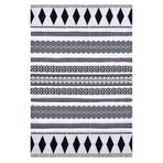 rugs modern Rustik Black White 4007 Iskandinav Siyah Beyaz Desenli Kilim, 80 x 300