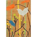 rugs modern Sarı Çiçekli Temalı Dokuma Taban Halı ve Yıkanabilir Halı miravip10343, 70 x 120