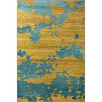 rugs modern Sarı Dünya Haritalı Desenli Dokuma Taban ve Yıkanabilir Halı miravip9481, 100 x 150