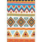 rugs modern Sarı Mavi Temalı Geometrik Figür Desenli Etnik Vintage Dekoratif Halı 3858, 100 x 150