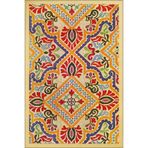 rugs modern Sarı Tonlu Renkli Baklavalı Geometrik Desenli Dekoratif Dokuma Taban Halı miravip25, 75 x 240