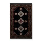rugs modern Siyah Antik Tasarım Serisi Bordo Detaylı Desenli Vintage Dekoratif Halı antik34, antik34-120180