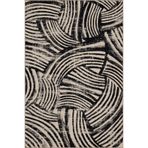 rugs modern Siyah Bej Temalı Karma Geometrik Desenli Kreatif Modern Dekoratif Halı 3992, 100 x 200