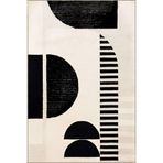 rugs modern Siyah Bej Temalı Karma Geometrik Şekil Desenli Modern Dekoratif Halı 1999, 80 x 300