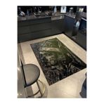 rugs modern Siyah Bej Tonlarda Kadın Yüzü Desenli Etnik Dokuma Taban Yıkanabilir Halı miraface41, 100 x 200