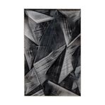 rugs modern Siyah Gri Temalı Soyut Geometrik Desenli Kreatif Modern Dekoratif Halı 5284, 75 x 150