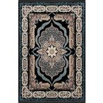 rugs modern Siyah Temalı Çok Renkli Geleneksel Motif Etnik Çiçek Desenli Vintage Dekoratif Halı 2569, 100 x 300
