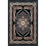 rugs modern Siyah Temalı Çok Renkli Geleneksel Motif Etnik Çiçek Desenli Vintage Dekoratif Halı 2569, 80 x 300