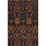 rugs modern Siyah Temalı Çok Renkli Motifli Etnik Figür Desenli Vintage Dekoratif Halı 3972, 155 x 230