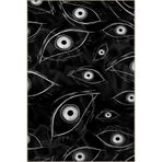 rugs modern Siyah Temalı Sürrealist Etnik Göz Desenli Kreatif Modern Dekoratif Halı 2364, 100 x 150