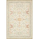 rugs modern Soft Krem Floral Geleneksel Geometrik Çiçekli Desenli Dokuma Taban Halı Ve Yıkanabilir Halı Aloha155, 150 x 150