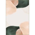 rugs modern Soyut Renkli Modern Desenli Dokuma Taban Ve Yıkanabilir Halı Miravip9422, 100 x 100