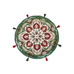 rugs modern Suzani Green 600 Etnik Ve Çini Desen Yuvarlak Püsküllü Halı, 120 x 120