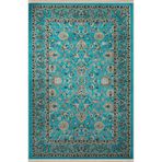 rugs modern Turkuaz Temalı Motifli Etnik Çiçek Desenli Kreatif Vintage Dekoratif Halı 2807, 120 x 180