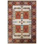 rugs modern Turuncu Bej Temalı Çok Renkli Geleneksel Motif Desenli Vintage Dekoratif Halı 2439, 120 x 180