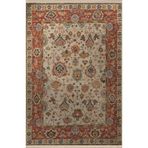 rugs modern Turuncu Bej Temalı Geleneksel Motif Çiçek Desenli Saçaklı Vintage Dekoratif Halı 3137, 80 x 200