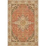 rugs modern Turuncu Bej Temalı Geleneksel Motif Etnik Çiçek Desenli Vintage Dekoratif Halı 3943, 150 x 150