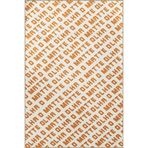 rugs modern Turuncu Bej Temalı Olha o Matte Yazı Desenli Kreatif Modern Dekoratif Halı 2295, 100 x 150